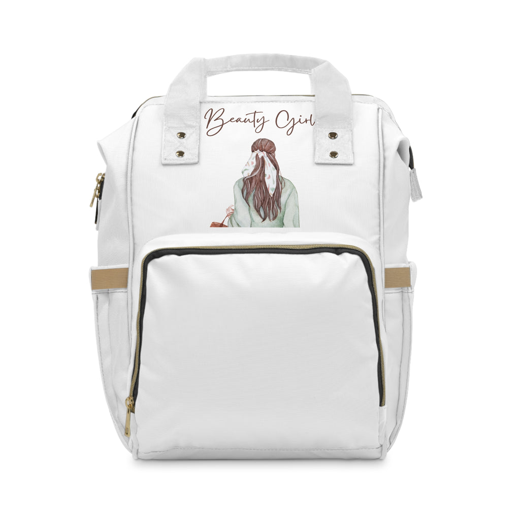 Beauty girl diaper backpack — multifunctional mom travel bag