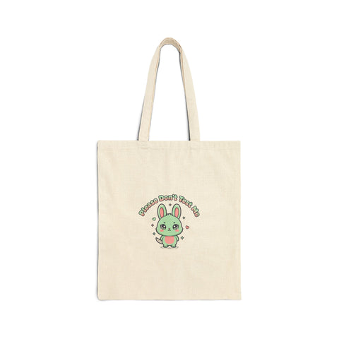 Kawaii Menacing Bunny Tote | pastel soft threat, cute menacing bag