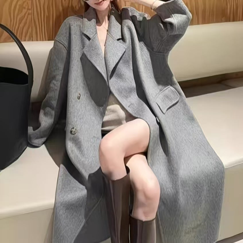 Double-faced Wool Coat Long Style Extended Length