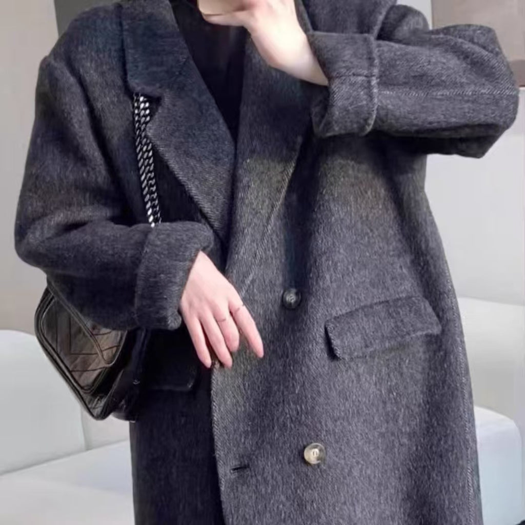Double-faced Wool Coat Long Style Extended Length